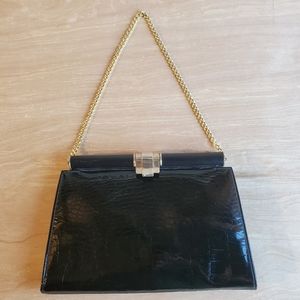 Vintage Chanel 1960s Frame Bag w Chain Strap
